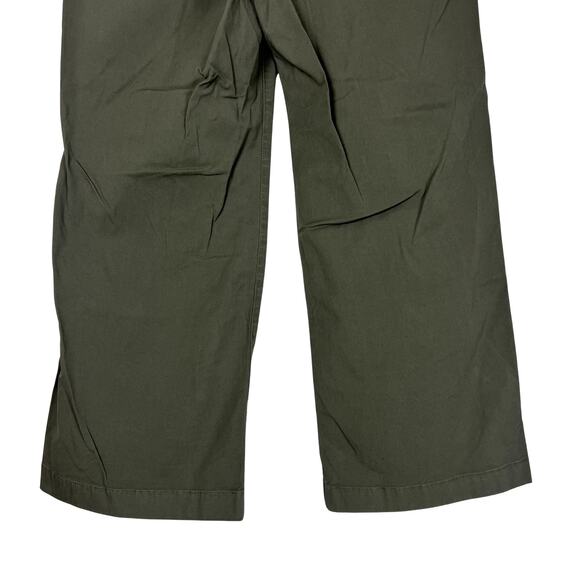 GAP High Rise Stride Ankle Pants Women’s Size 14 Olive Green Wide Leg Chino - Picture 9 of 10